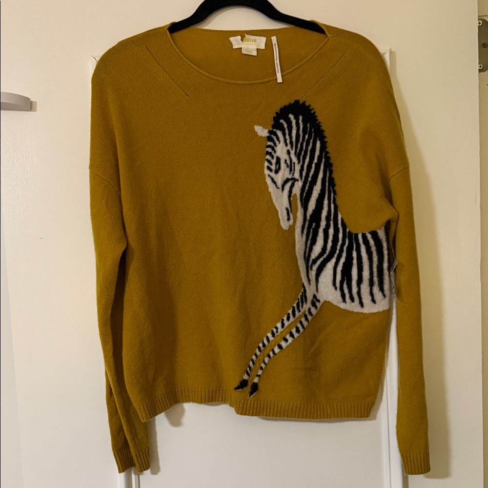 Maeve cashmere Zebra sweater